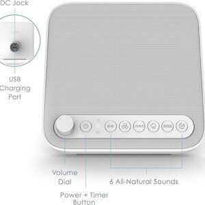 Pure Enrichment WAVE Premium Sleep Therapy Sound Machine with USB Charger